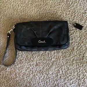 Black Coach wristlet